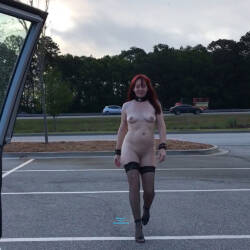 Pic #6 Sexy Tease - Nude Wives, Public Exhibitionist, Flashing, High Heels Amateurs, Lingerie, Outdoors, Public Place, Redhead, Shaved, Stockings Pics