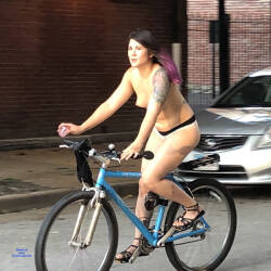 Pic #2 Annual Bike Ride - Big Tits, Brunette, Outdoors