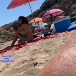 Pic #2 Nice Chick On The Beach - Nude Girls, Beach, Big Tits, Brunette, Outdoors, Beach Voyeur