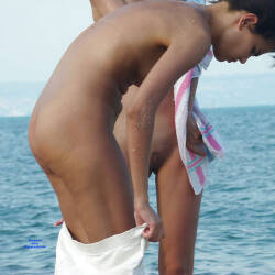 Pic #3 Ya De La Bonnasse - Nude Girls, Beach, Brunette, Outdoors, Shaved, Beach Voyeur