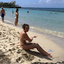 Pic #2 The Only Topless Girl On Waikiki Beach (Day 2) - Topless Girls, Beach, Big Tits, Brunette, Outdoors, Beach Voyeur