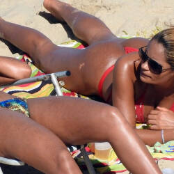 Pic #3 Red Bikini From Recife City - Beach, Brunette, Outdoors, Bikini Voyeur