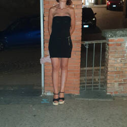 Pic #2 Black Mini Dress - Pantieless Girls, Big Tits, Public Exhibitionist, Flashing, Outdoors, Public Place, Amateur