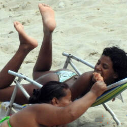 Pic #3 Catuama Beach, Pernambuco State - Beach, Brunette, Outdoors, Bikini Voyeur