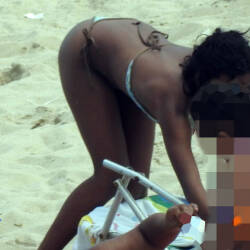 Pic #7 Catuama Beach, Pernambuco State - Beach, Brunette, Outdoors, Bikini Voyeur