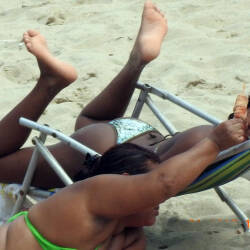 Pic #8 Catuama Beach, Pernambuco State - Beach, Brunette, Outdoors, Bikini Voyeur