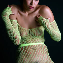 Pic #7 Green Outfit - Big Tits, Brunette, Lingerie, See Through, Amateur