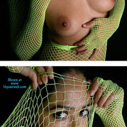 Pic #8 Green Outfit - Big Tits, Brunette, Lingerie, See Through, Amateur