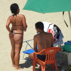 Pic #4 Wonderful Woman - Beach, Brunette, Outdoors, Bikini Voyeur