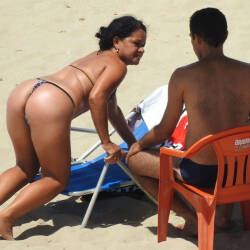 Pic #7 Wonderful Woman - Beach, Brunette, Outdoors, Bikini Voyeur