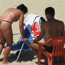 Pic #6 Wonderful Woman - Beach, Brunette, Outdoors, Bikini Voyeur