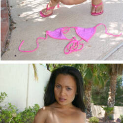 Pic #7 Poolside Pink - Nude Amateurs, Big Tits, Brunette, Outdoors, Shaved, Amateur, High Heels Amateurs