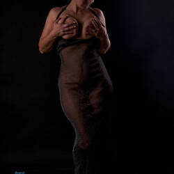 Pic #4 Slow Strip In The Dark - Big Tits, Lingerie, Mature, See Through, Amateur, Striptease