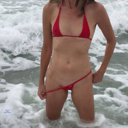 Pic #1 Nirvana Bikini Tease - Nude Amateurs, Beach, Outdoors, Small Tits, Shaved, Amateur