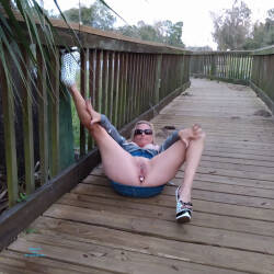 Pic #6 Taking A Walk - Big Tits, Blonde, Public Exhibitionist, Flashing, Outdoors, Amateur, Legs Spread Wide Open, Shaved, Toys