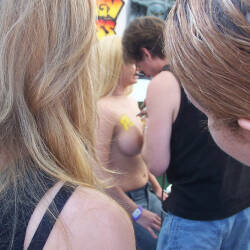 Pic #2 Motorcycle Rally - Big Tits, Blonde, Outdoors, Public Place