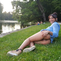 Pic #7 Public Parc In Brussels - Pantieless Girls, Brunette, Public Exhibitionist, Flashing, Outdoors, Bush Or Hairy, Amateur