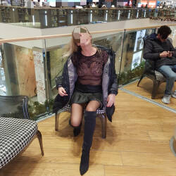 Pic #4 At Milano Mall - Big Tits, Public Exhibitionist, Flashing, Public Place, See Through, Amateur