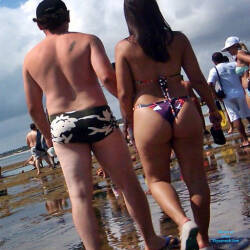 Pic #5 Big Ass In Porta Beach, Recife City - Beach, Brunette, Outdoors, Bikini Voyeur