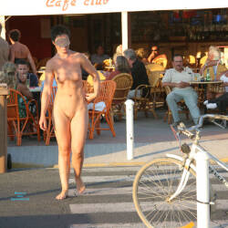 Pic #3 Eve - NIP In France - Nude Girls, Brunette, Public Exhibitionist, Flashing, Outdoors, Public Place, Shaved, Amateur