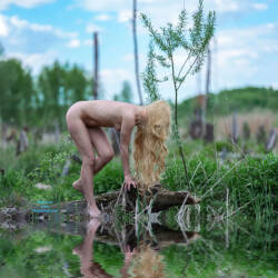 Pic #2 Photoset On The Swamp! - Nude Girls, Blonde, Outdoors, Nature, Amateur, Medium Tits