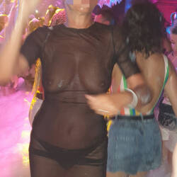 Pic #3 Sex At Espuma Party - Big Tits, Public Exhibitionist, Flashing, Outdoors, See Through, Amateur