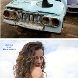 Pic #3 Little Blue Cars - Nude Girls, Brunette, Outdoors, Bush Or Hairy, Amateur, Medium Tits