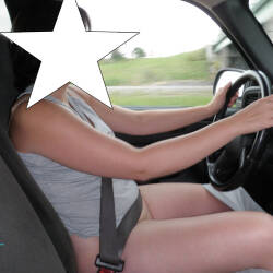 Pic #1 Road Trip - Pantieless Wives, Shaved, Amateur