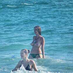 Pic #10 Beach Beauty - Topless Girls, Beach, Big Tits, Brunette, Outdoors, Beach Voyeur