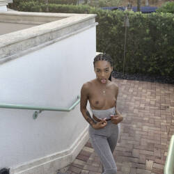 Pic #2 Quarantine Flashing - Ebony, Public Exhibitionist, Outdoors, Amateur