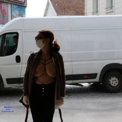 Pic #2 Hard Time - Big Tits, Public Exhibitionist, Outdoors, Public Place, Amateur