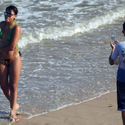 Pic #6 Boa Viagem Beach, Recife City - Beach, Brunette, Outdoors, Bikini Voyeur