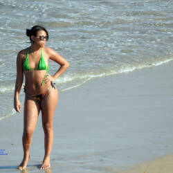 Pic #7 Boa Viagem Beach, Recife City - Beach, Brunette, Outdoors, Bikini Voyeur