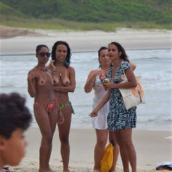 Pic #2 Tanned Lines - Topless Girls, Beach, Brunette, Outdoors, Medium Tits, Beach Voyeur