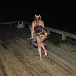 Pic #1 Back Porch At Night - Big Ass, High Heels Amateurs, Outdoors, Amateur, Tattoos