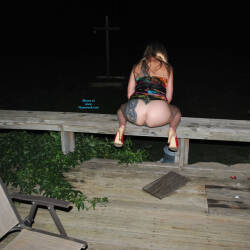 Pic #3 Back Porch At Night - Big Ass, High Heels Amateurs, Outdoors, Amateur, Tattoos