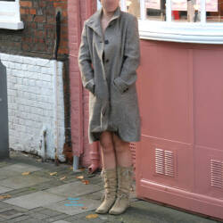 Pic #2 Eve - Naked Outside In Just A Coat - Big Tits, Public Exhibitionist, Flashing, Outdoors, Public Place, Shaved, Amateur