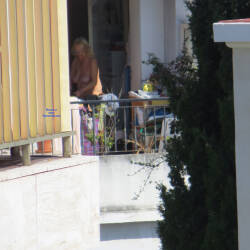 Pic #2 Granny Exposed On Her Balcony - Nude Girls, Big Tits