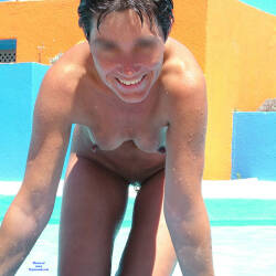 Pic #7 Eve - Naked At The Pool - Nude Girls, Brunette, Outdoors, Small Tits, Amateur