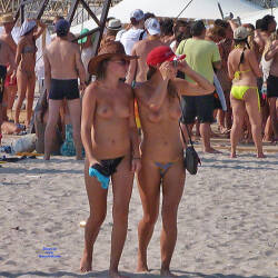 Pic #2 Life Is A Beach - Topless Girls, Beach, Brunette, Outdoors, Beach Voyeur, Medium Tits