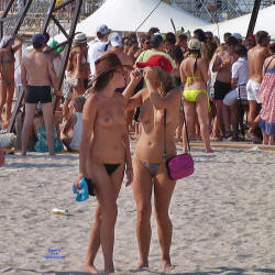 Pic #3 Life Is A Beach - Topless Girls, Beach, Brunette, Outdoors, Beach Voyeur, Medium Tits