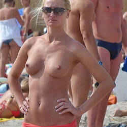 Pic #7 Life Is A Beach - Topless Girls, Beach, Brunette, Outdoors, Beach Voyeur, Medium Tits