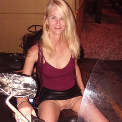 Pic #2 Out Riding - Pantieless Girls, Blonde, Public Exhibitionist, Flashing, Outdoors, Shaved, Amateur