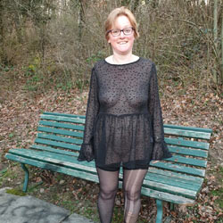 Pic #5 Out In Public Near Lausanne - Big Tits, Public Exhibitionist, Lingerie, Outdoors, See Through, Shaved, Amateur