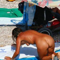 Pic #4 FKK In Croatia .. Past Years - Nude Girls, Beach, Big Tits, Brunette, Outdoors, Beach Voyeur