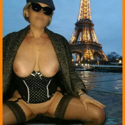 Pic #1 Tour Eiffel - Big Tits, Public Exhibitionist, Flashing, Lingerie, Outdoors, Shaved, Amateur, Stockings Pics