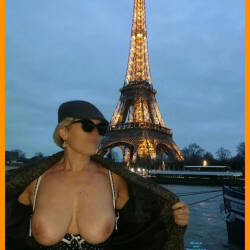 Pic #2 Tour Eiffel - Big Tits, Public Exhibitionist, Flashing, Lingerie, Outdoors, Shaved, Amateur, Stockings Pics