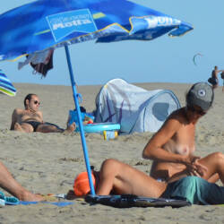 Pic #2 South Of France On Beach This Summer - Topless Girls, Outdoors, Medium Tits, Beach Voyeur, Beach