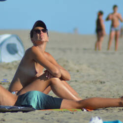 Pic #4 South Of France On Beach This Summer - Topless Girls, Outdoors, Medium Tits, Beach Voyeur, Beach