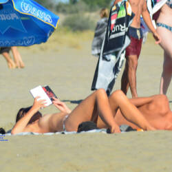 Pic #1 South Of France On Beach This Summer 2 - Topless Girls, Beach, Brunette, Outdoors, Beach Voyeur